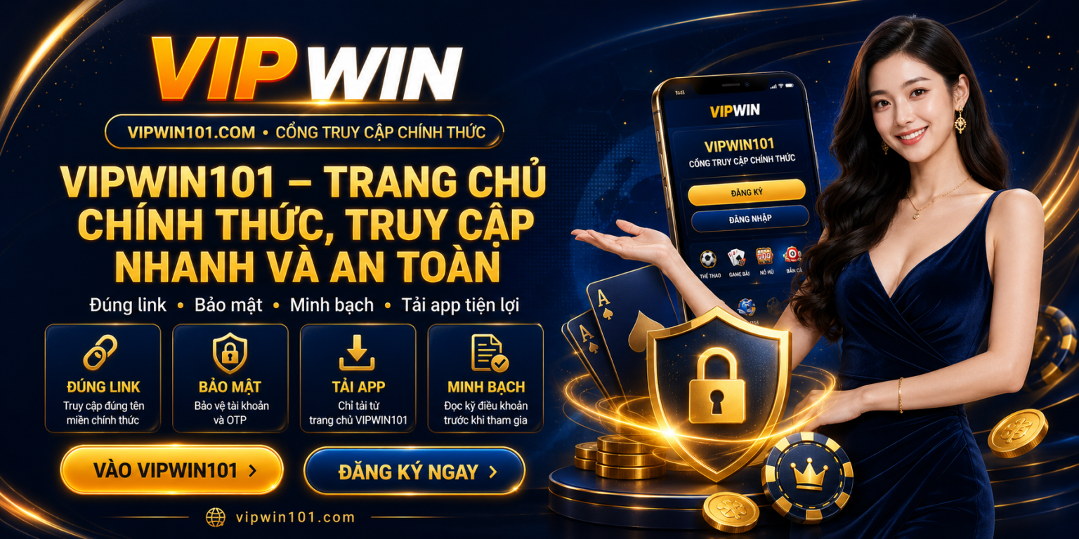 banner trang chủ chính thức VIPWIN an toàn